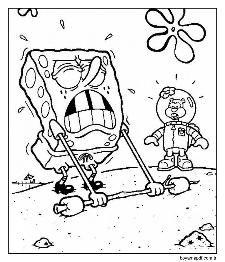 Zayıf Sünger Bob Boyama Sayfası