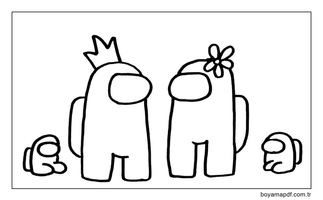 Aile Among Us karakter çizimi