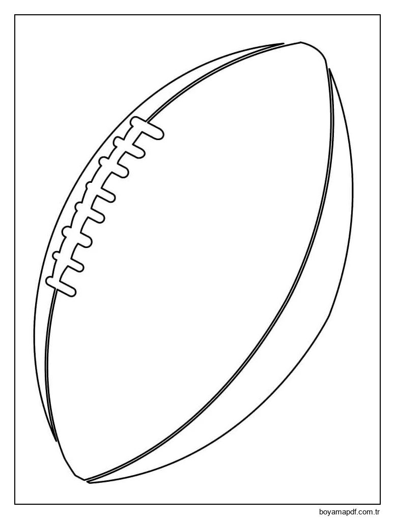 Amerikan Futbolu Topu Boyama Sayfası