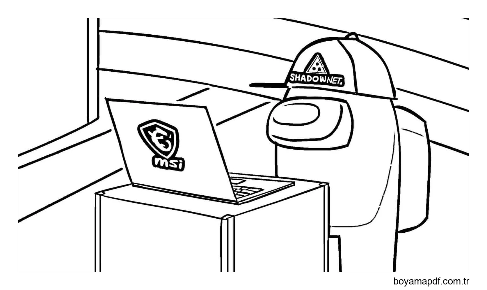 Among Us Çalışma karakter çizimi