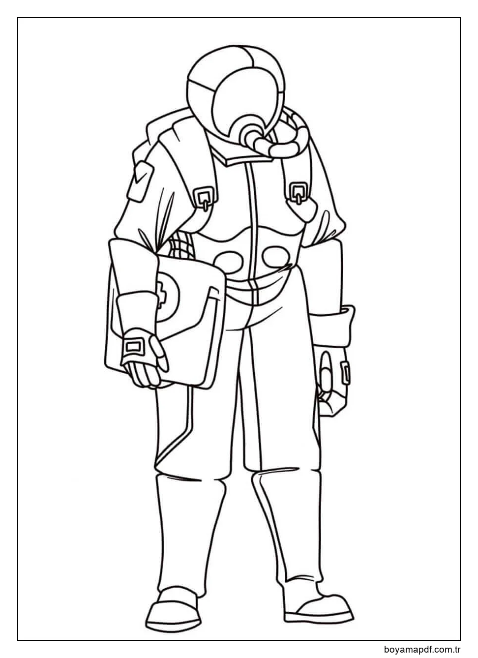 Among Us Doktor karakter çizimi