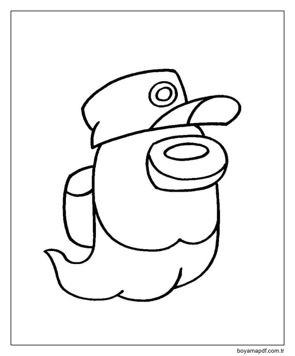 Among Us Hayalet karakter çizimi