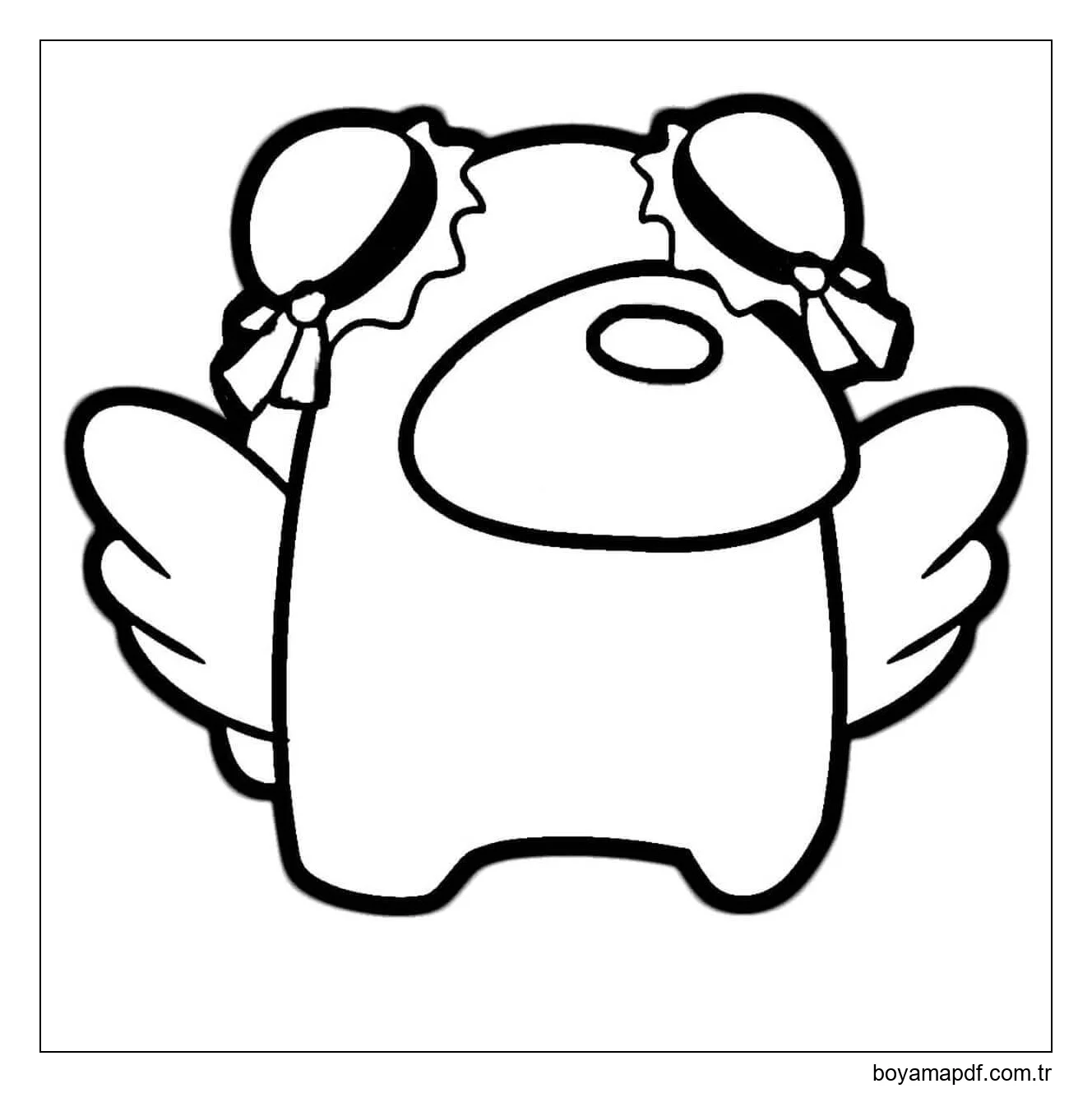 Among Us Kanatlı Linda karakter çizimi