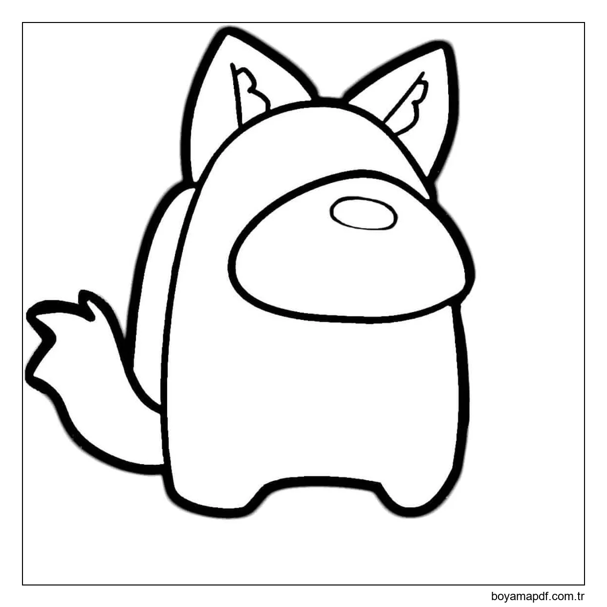 Among Us Kedi karakter çizimi