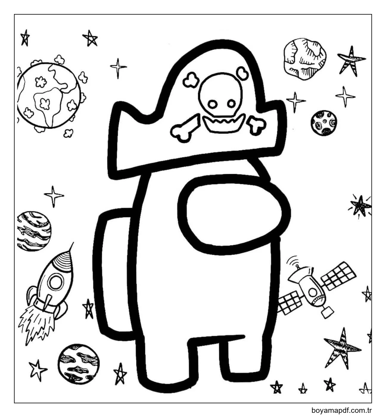 Among Us Korsan karakter çizimi