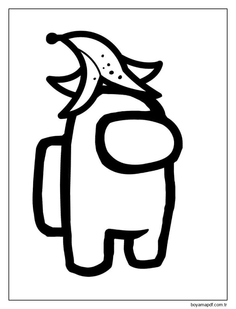 Among Us Muz Şapka karakter çizimi