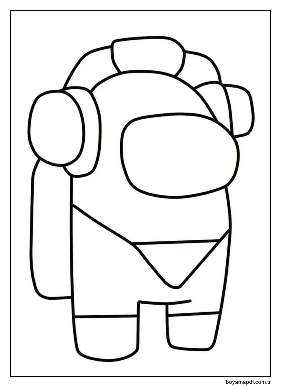 Among Us Müzik Dinlemek karakter çizimi