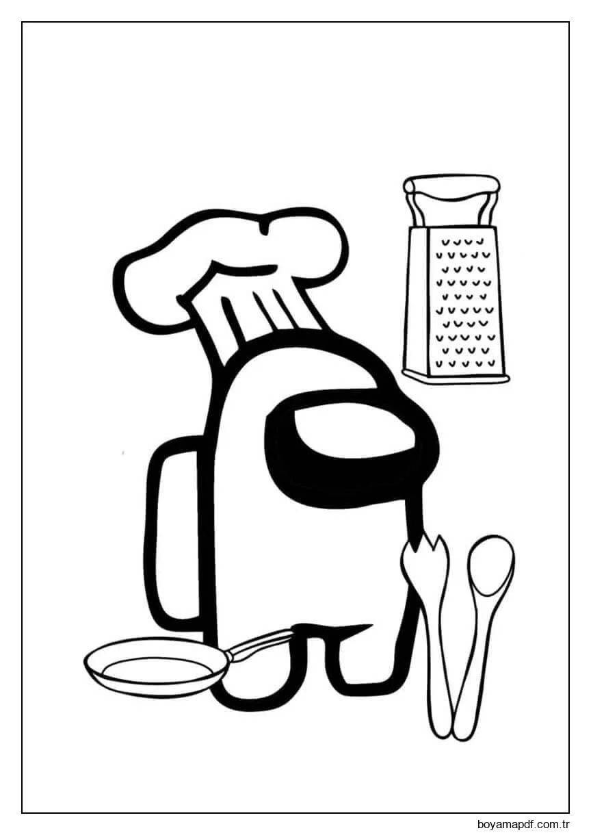 Among Us Pişirmek karakter çizimi