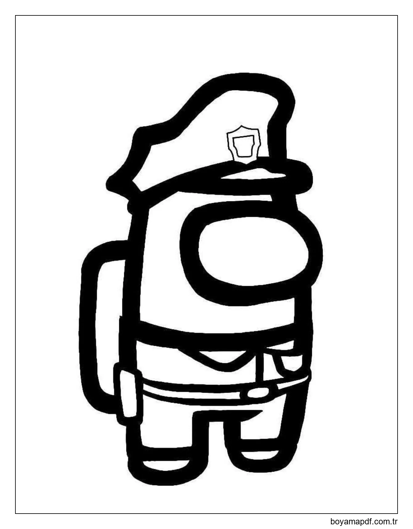 Among Us Polis Boyama Sayfası