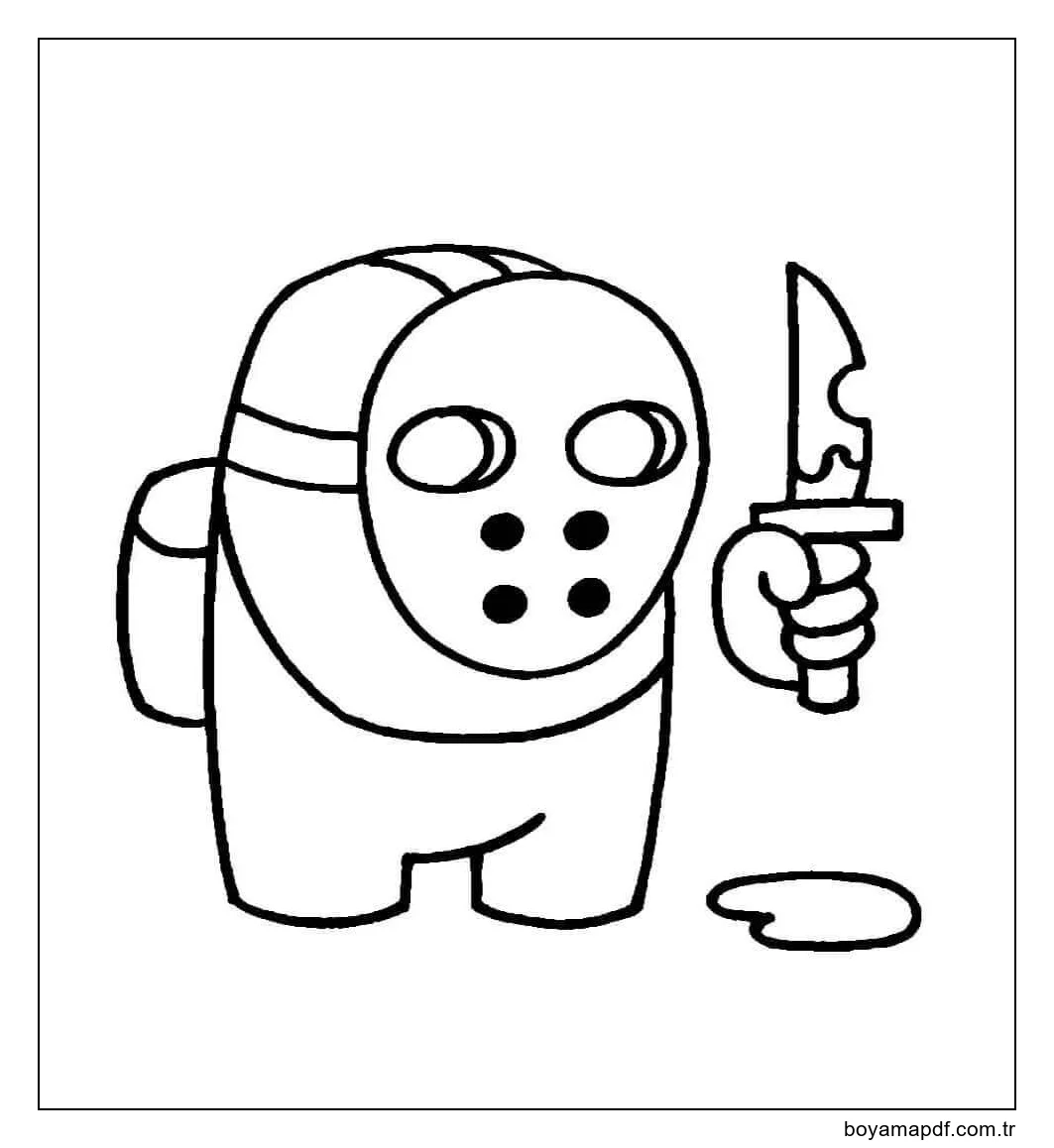 Among Us Sahtekar karakter çizimi