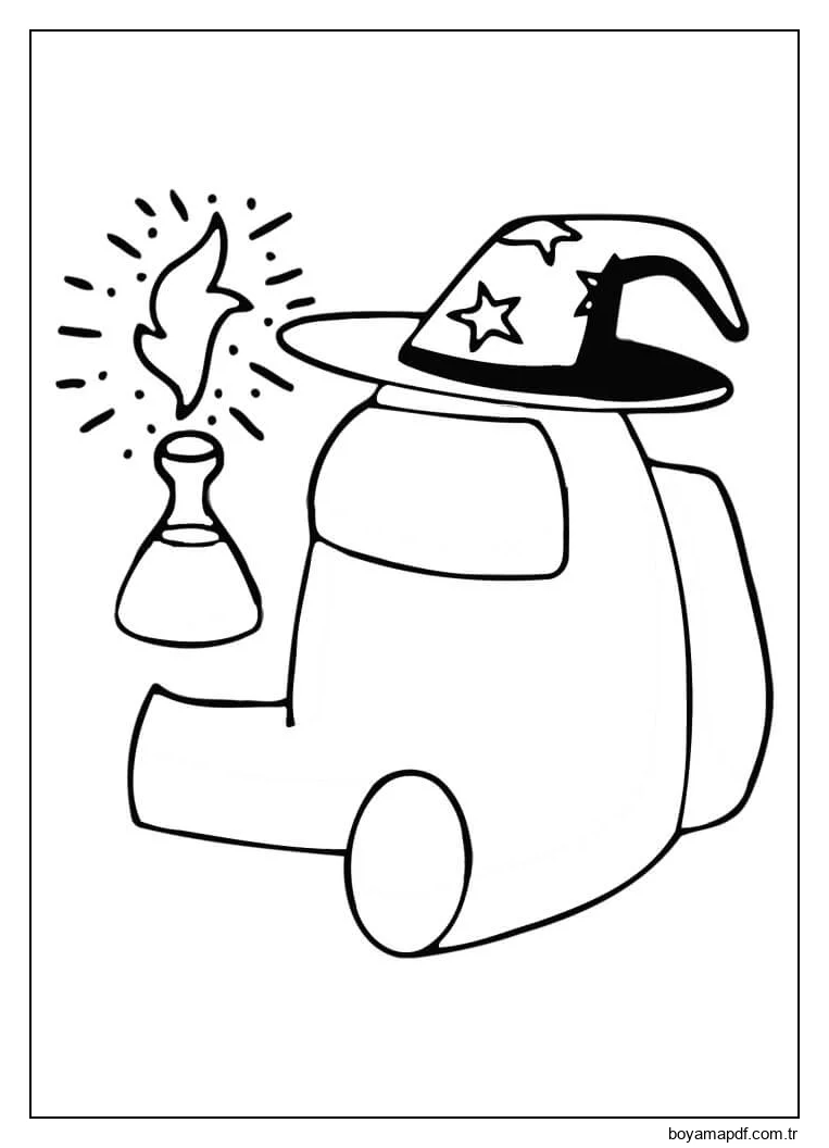 Among Us Sihirbaz karakter çizimi