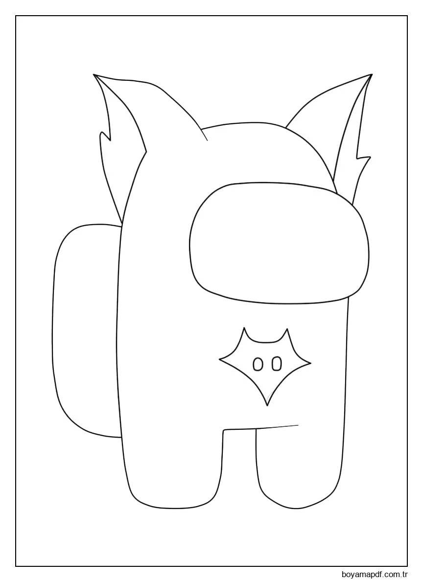 Among Us Tilki Kürkü karakter çizimi