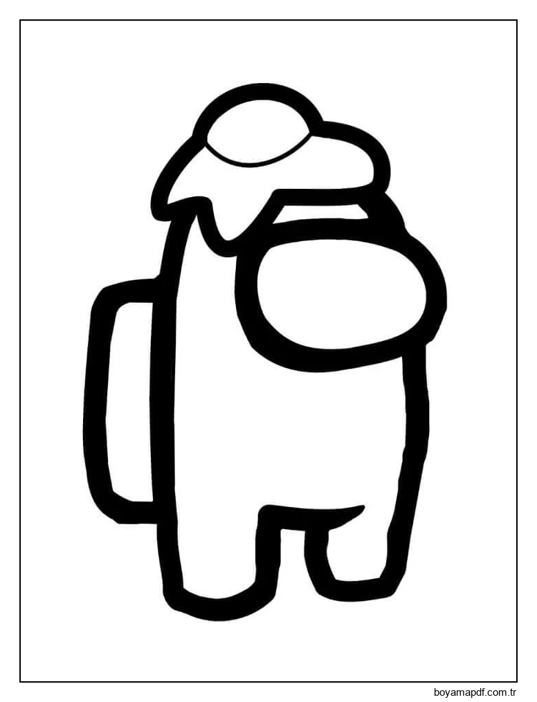 Among Us Yumurta Şapkası karakter çizimi