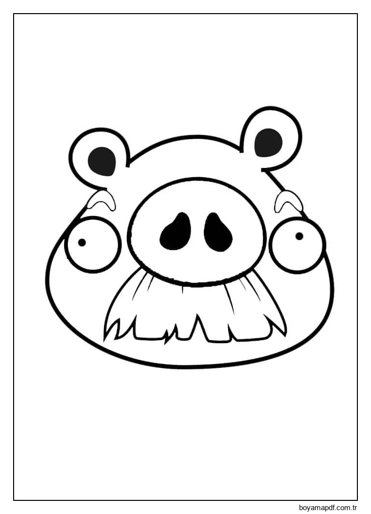 Angry Birds Domuz Ustabaşı Boyama Sayfası