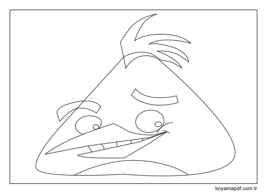 Angry Birds'ün Eğlenceli Sarı Kuşu Boyama Sayfası