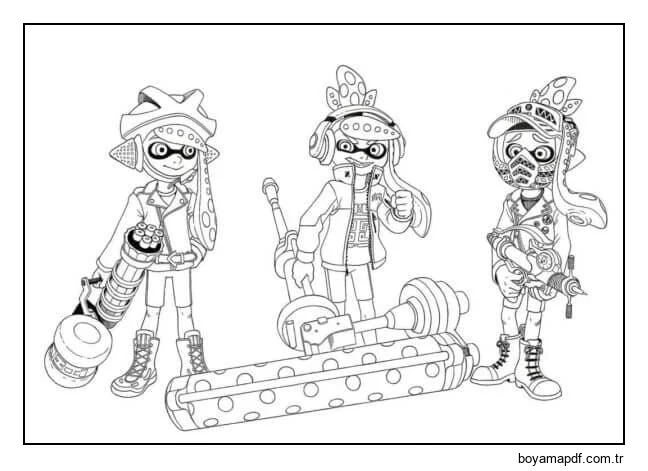 Anya Mon Kalamar Kardeşleriyle karakter çizimi