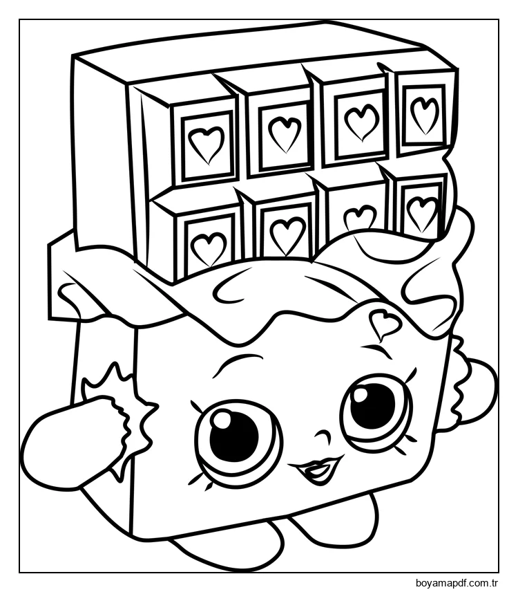 Arsız çikolata karakter çizimi