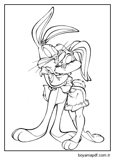 Aşık Tavşan karakter çizimi