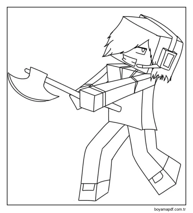 Baltalı savaşçı Boyama Sayfası