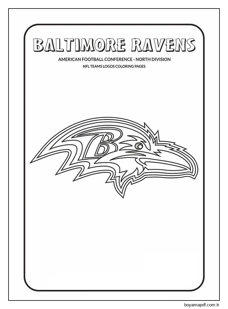 Baltimore Kuzgunları Logosu Boyama Sayfası