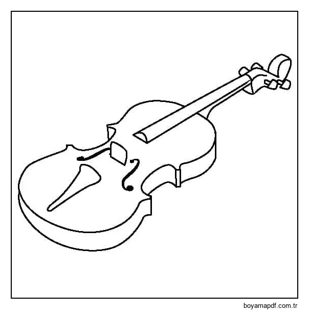 Basit Keman karakter çizimi