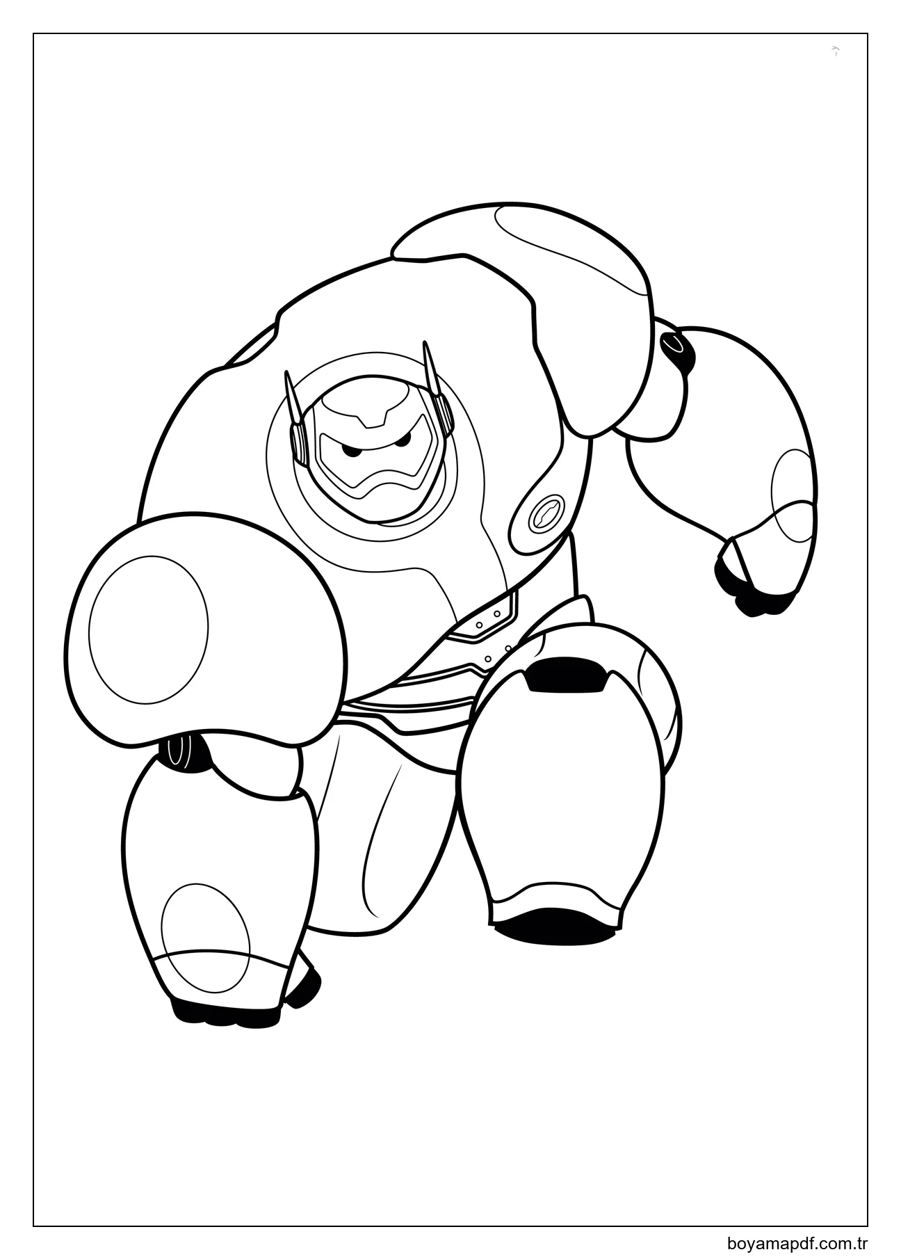 Baymax Savaş Modu karakter çizimi