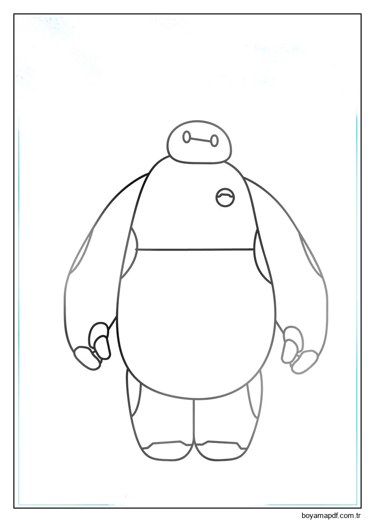 baymax sevimli karakter çizimi