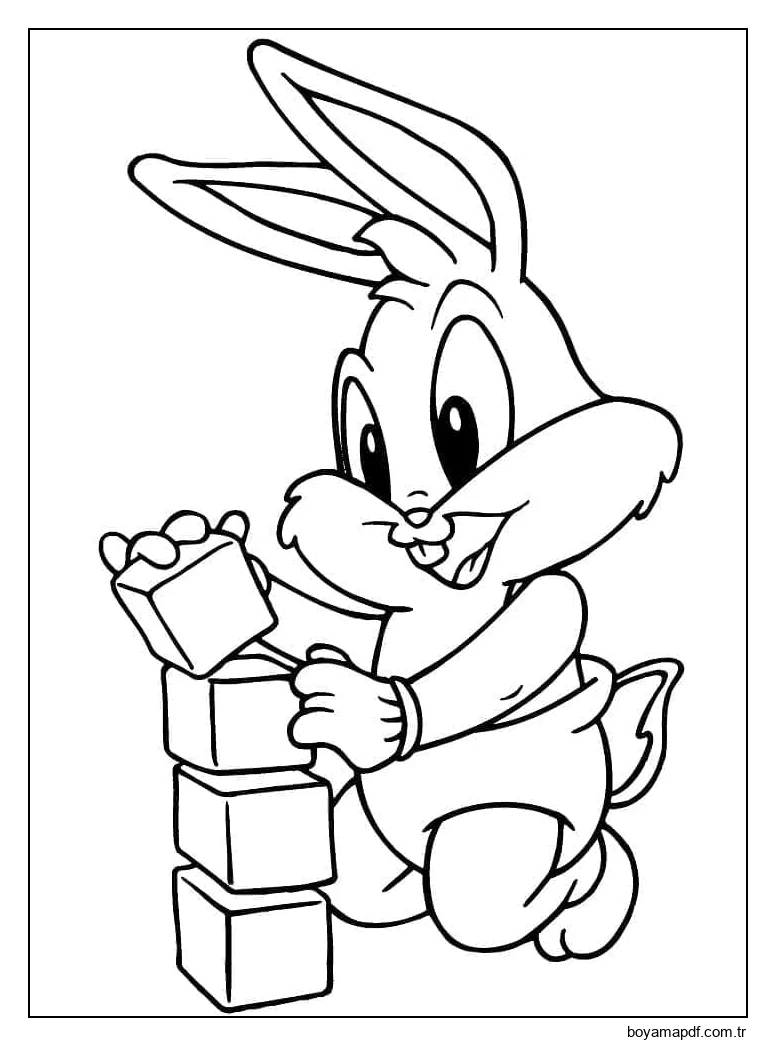 Bebek Bugs Bunny karakter çizimi