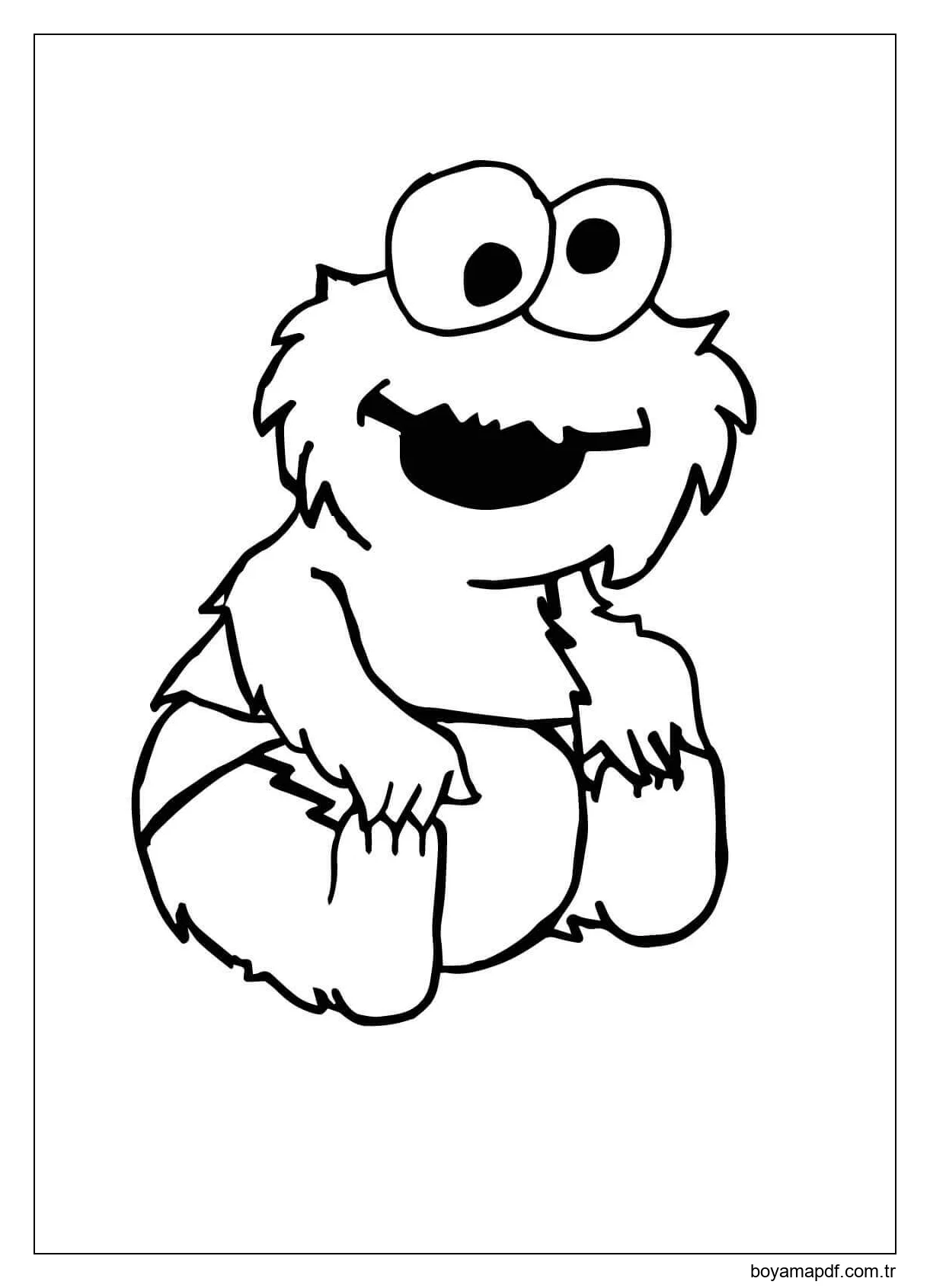 Bebek Kurabiye Canavarı Boyama Sayfası