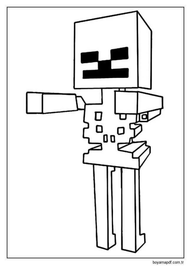 Bedensiz iskelet Boyama Sayfası