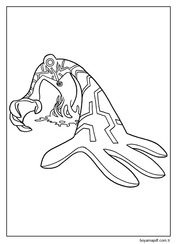 Ben 10'da Yükseltme Boyama Sayfası