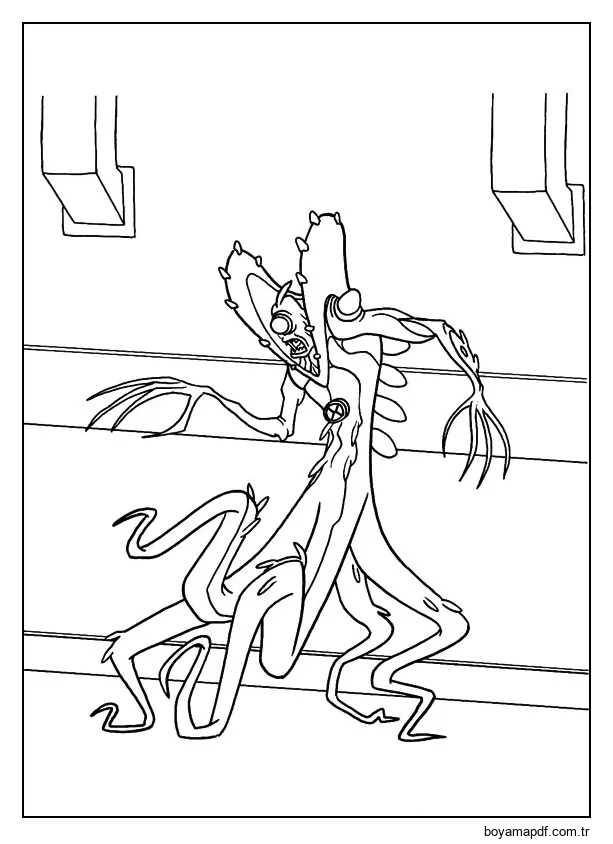 Ben 10'dan Wildvine Boyama Sayfası