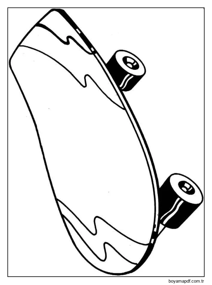 Bir Kaykay Boyama Sayfası
