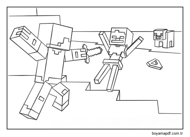 Bir kılıç darbesiyle domuz öldürmenin ne demek olduğunu öğrenecek. Boyama Sayfası