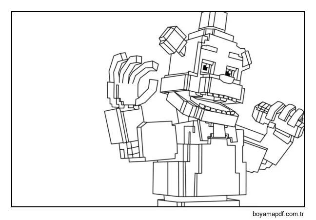 Boyama sayfası Minecraft Freddy FNAF Boyama Sayfası