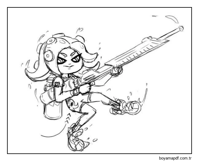 Böyle Bir Silahla Bütün Dünyayı Süsleyebilirsiniz karakter çizimi