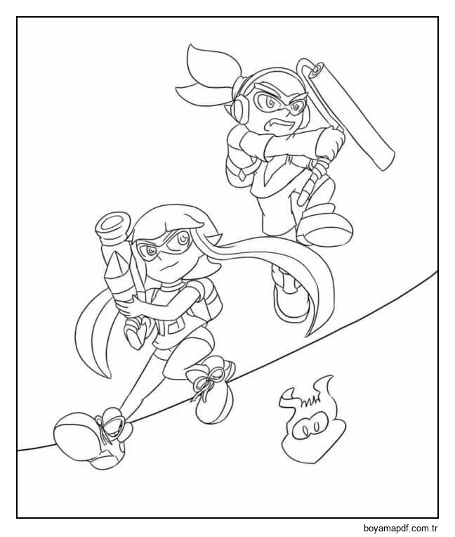 Bu Kardeşler Tüm Dünyayı Boyalarla Boyamaya Hazır karakter çizimi