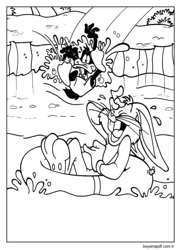 Bugs Bunny gülüyor karakter çizimi