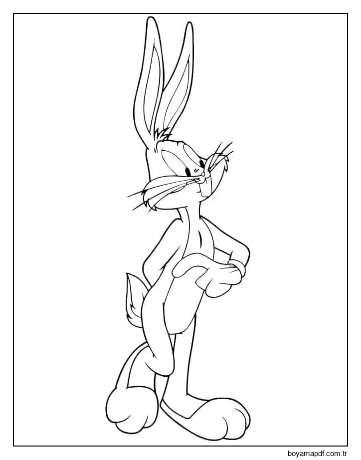 Bugs Bunny Looney Tunes karakter çizimi