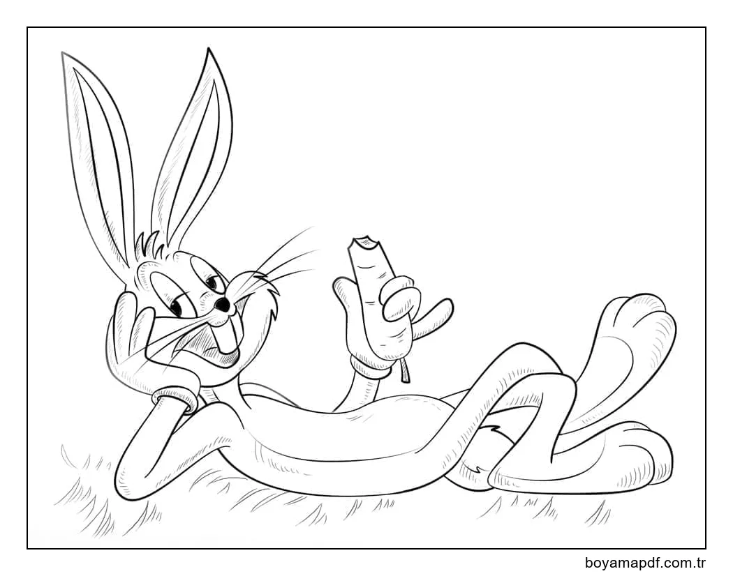 Bugs Bunny'nin kroki resmi karakter çizimi