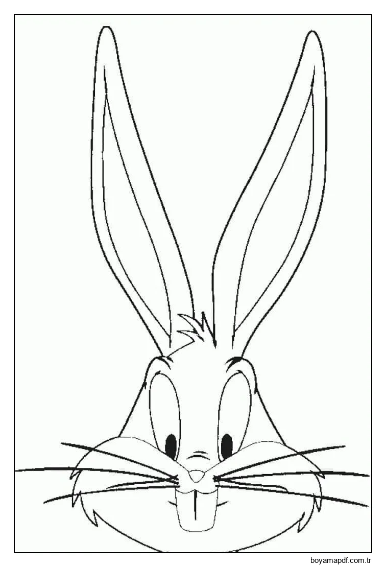 Bugs Bunny'nin yüzü karakter çizimi