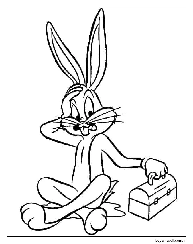 Bugs Bunny ücretsiz karakter çizimi