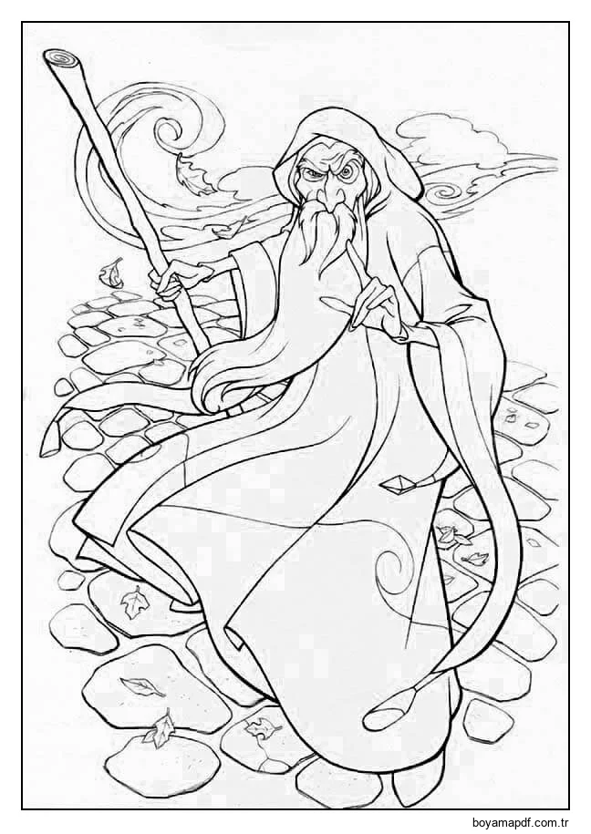 Büyücü Rüzgarı karakter çizimi