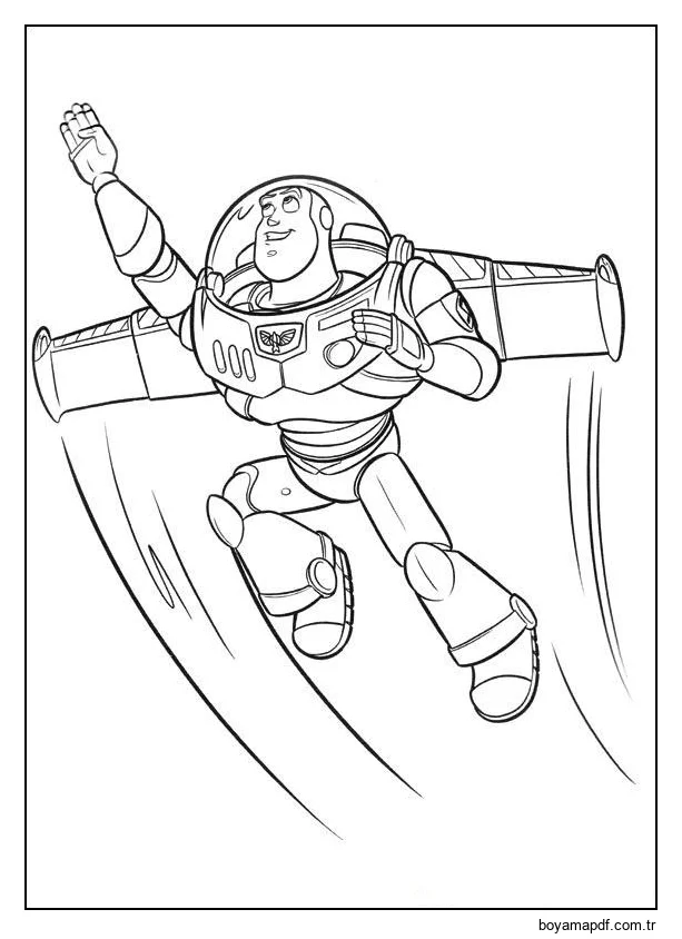 Buzz Işık Yılı Uçan karakter çizimi