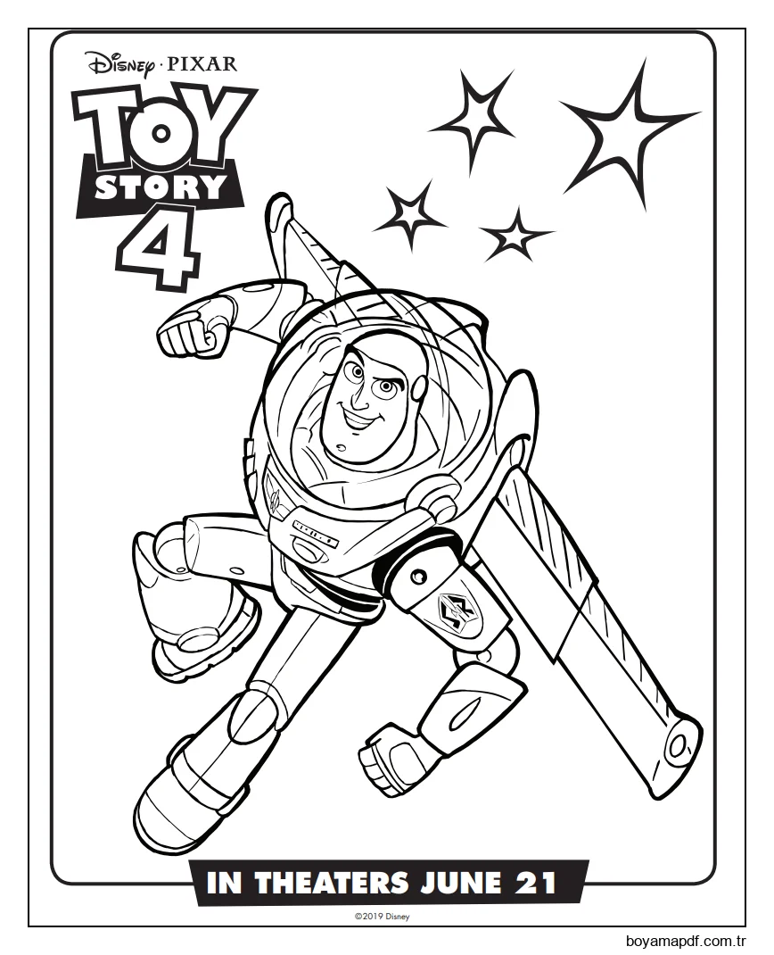 Buzz Lightyear Oyuncak Hikayesi 4 karakter çizimi