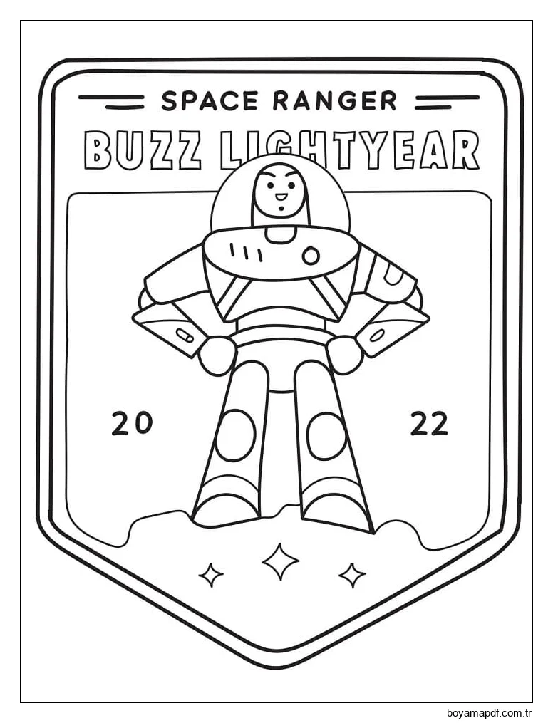 Buzz Lightyear Rozeti karakter çizimi