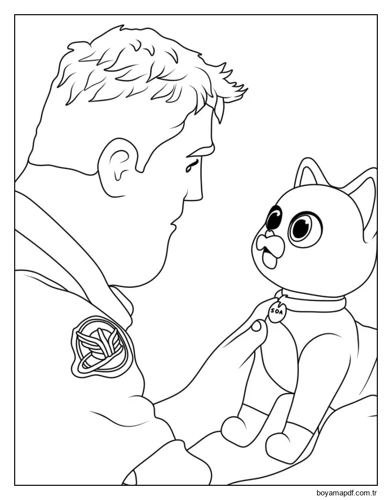 Buzz Lightyear ve Sox karakter çizimi