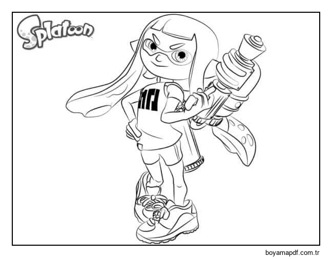 Callie Bombacısını Gösteriyor karakter çizimi