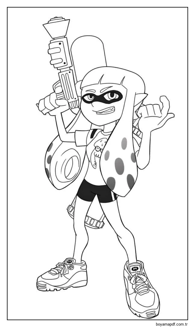 Callie Inkling'lerle Savaşmaya Hazır karakter çizimi