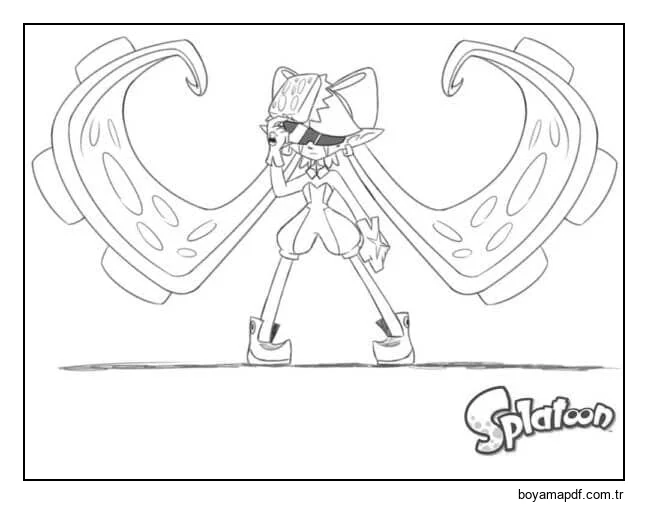 Callie Kalamarın Gücünden Etkilendi karakter çizimi